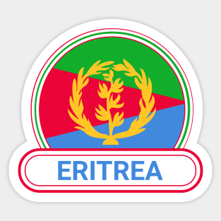 Eritrea Country Badge - Eritrea Flag Sticker